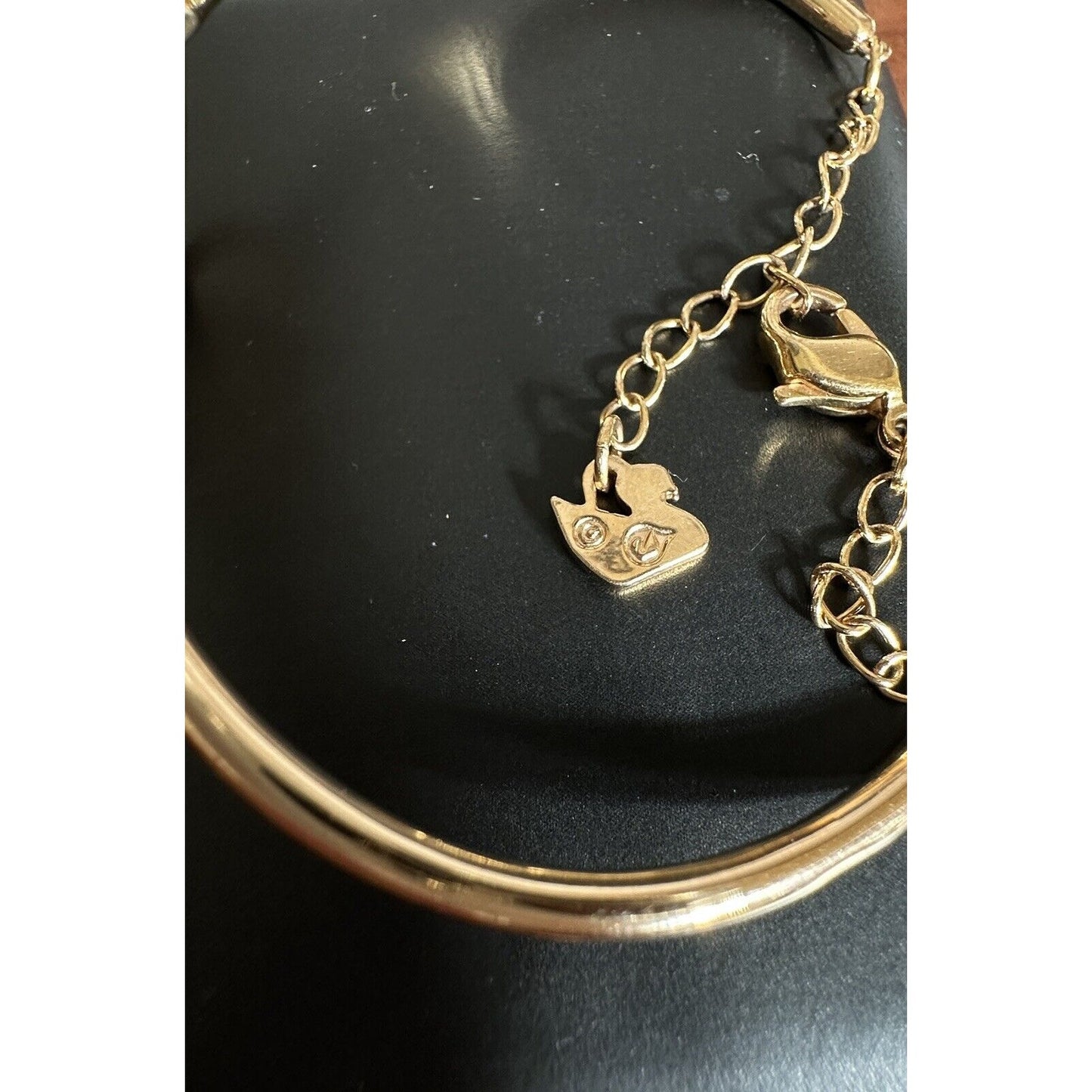 Swarovski Rose Gold Crystal Double Heart Bracelet Valentines Day Gift