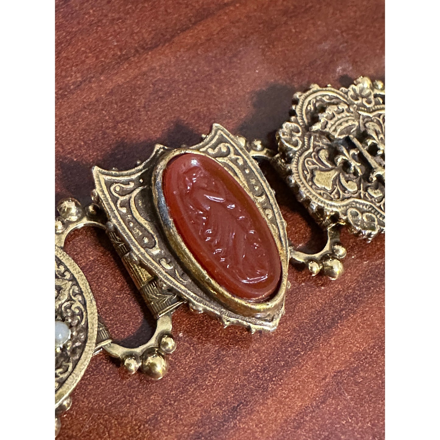 Stunning Vintage 1940s Reinad Panel Bracelet – Signed & Collectible