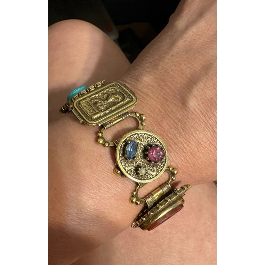 Stunning Vintage 1940s Reinad Panel Bracelet – Signed & Collectible