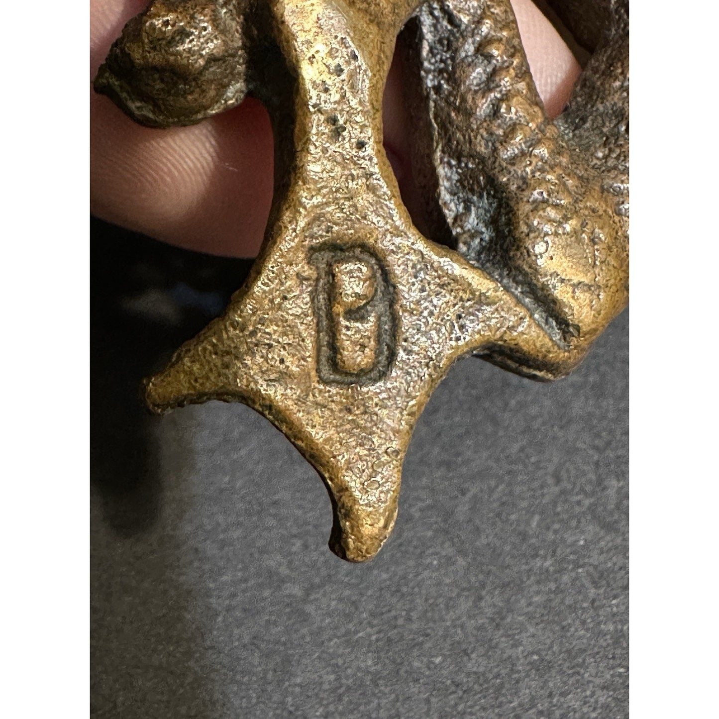 Antique Bronze Frog Paperweight - Very Detailed and Marked