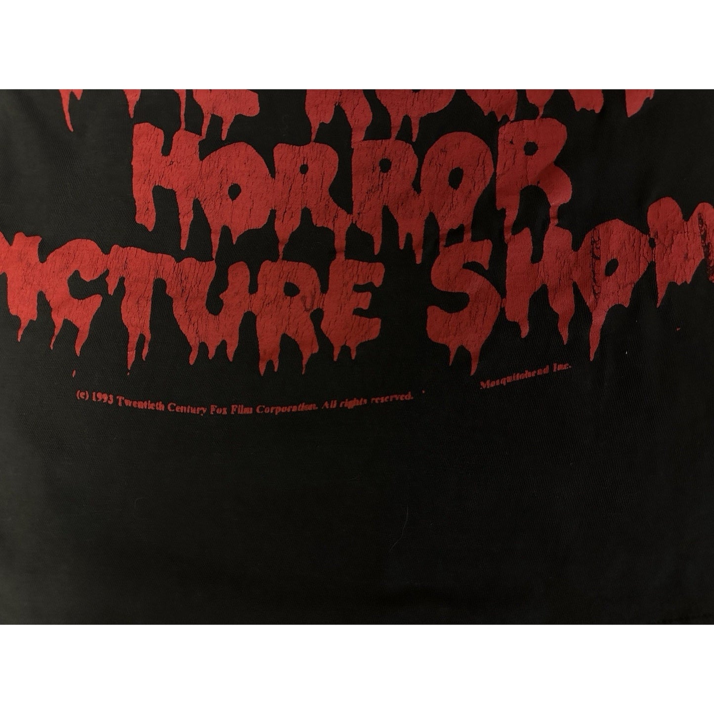 Vintage 1993 MosquitoHead The Rocky Horror Picture Show T Shirt XL Print On Back