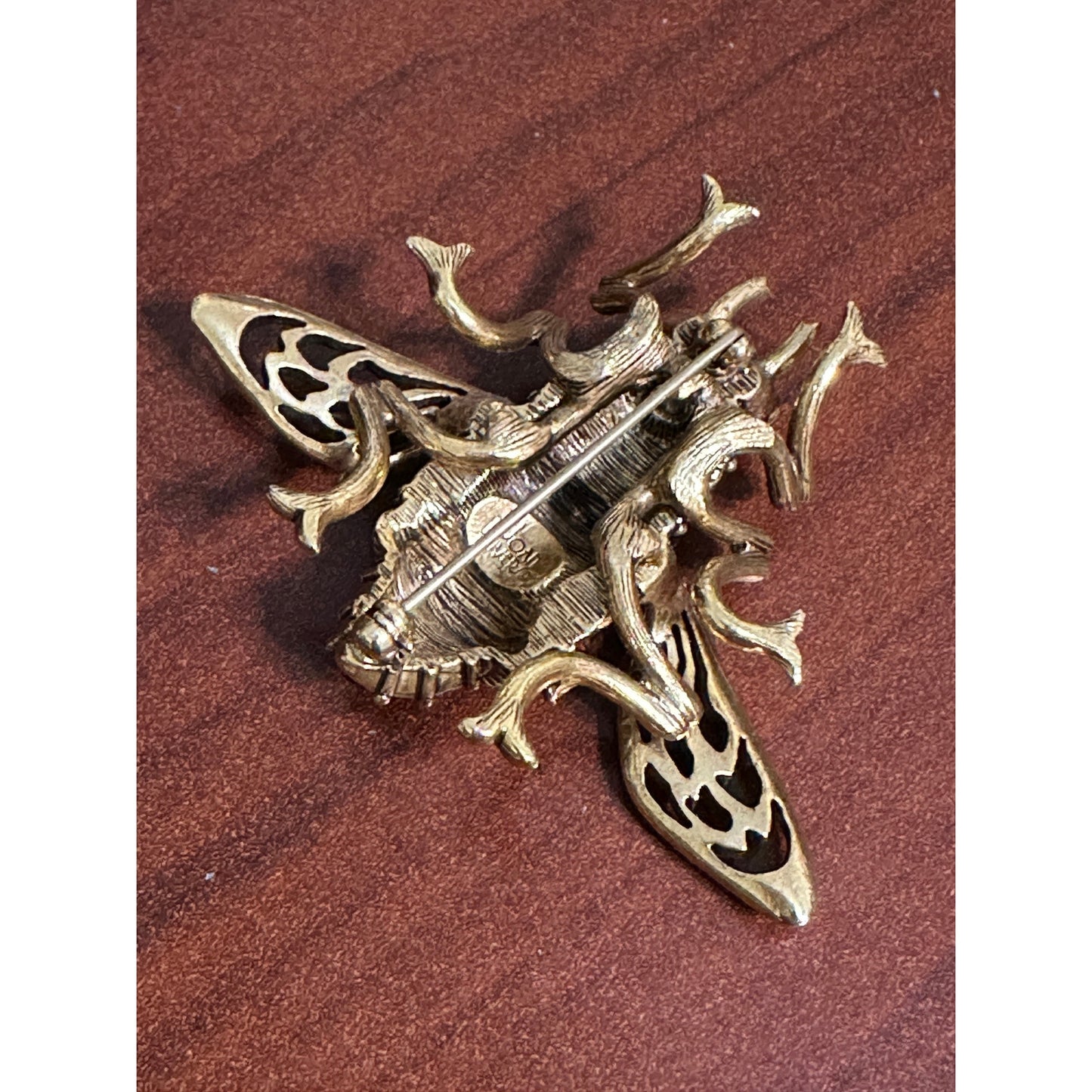 Joan Rivers Goldtone Multi Color Rhinestone Queen Bee Bumble Bee Brooch Pin