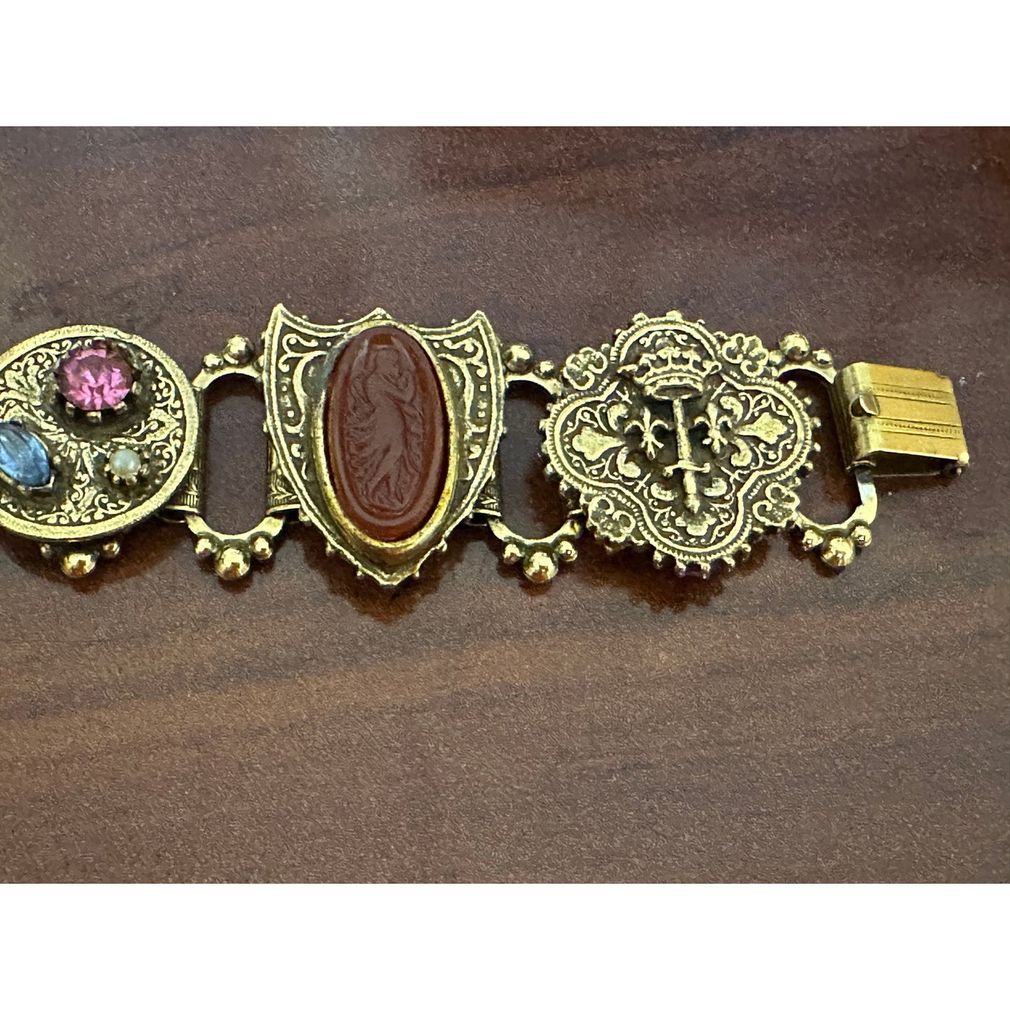 Stunning Vintage 1940s Reinad Panel Bracelet – Signed & Collectible