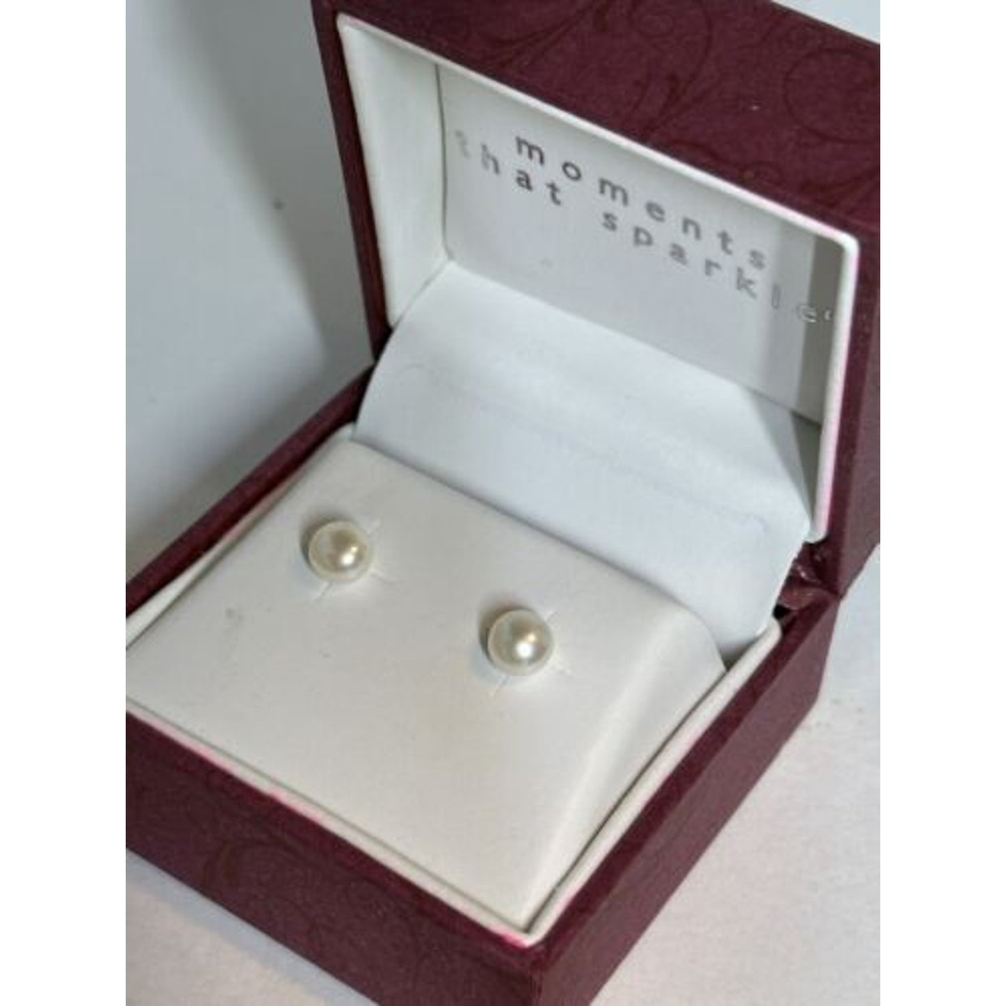 10k Yellow Gold Pearl Button Stud Earrings